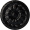 Ekena Millwork Kirke Ceiling Medallion (Fits Canopies up to 3 3/4"), Hand-Painted Jet Black, 15 3/4"OD x 5/8"P CM16KIBLF - alternate 1